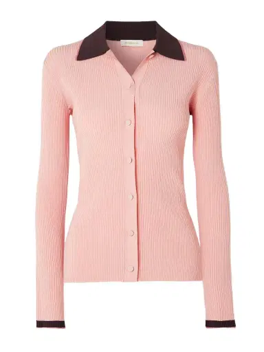 Zimmermann Two-tone Ribbed-knit Cardigan | Thumbnail 1 Zimmermann Two-tone Ribbed-knit Cardigan | Thumbnail 1
