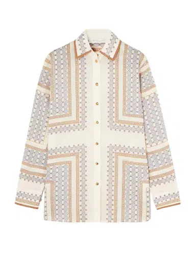 Zimmermann Printed Ramie Shirt | Thumbnail 1 Zimmermann Printed Ramie Shirt | Thumbnail 1