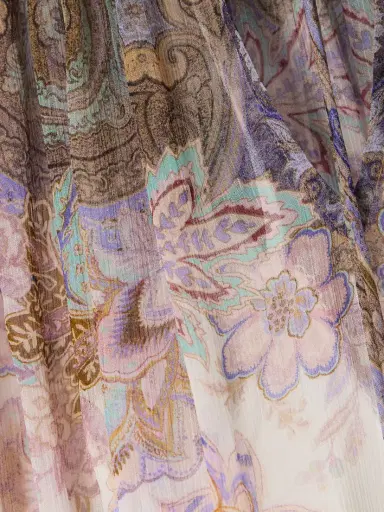 Zimmermann Ruched Printed Chiffon Blouse | Thumbnail 5 Zimmermann Ruched Printed Chiffon Blouse | Thumbnail 5