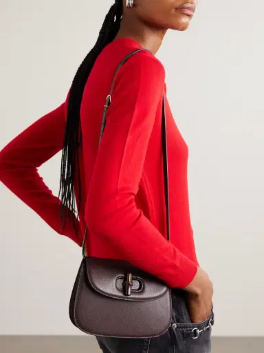 Gucci Bamboo Mini Textured-leather Shoulder Bag | Thumbnail 2 Gucci Bamboo Mini Textured-leather Shoulder Bag | Thumbnail 2
