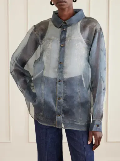 Haikure Maya Printed Silk-organza Shirt | Thumbnail 3 Haikure Maya Printed Silk-organza Shirt | Thumbnail 3