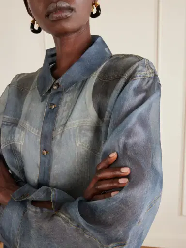 Haikure Maya Printed Silk-organza Shirt | Thumbnail 5 Haikure Maya Printed Silk-organza Shirt | Thumbnail 5