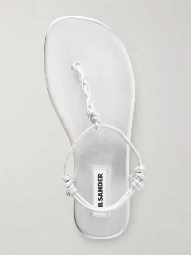 Jil Sander Braided Metallic Leather Sandals | Thumbnail 6 Jil Sander Braided Metallic Leather Sandals | Thumbnail 6