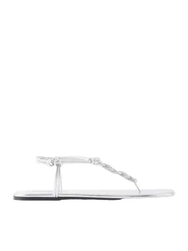 Jil Sander Braided Metallic Leather Sandals | Thumbnail 1 Jil Sander Braided Metallic Leather Sandals | Thumbnail 1