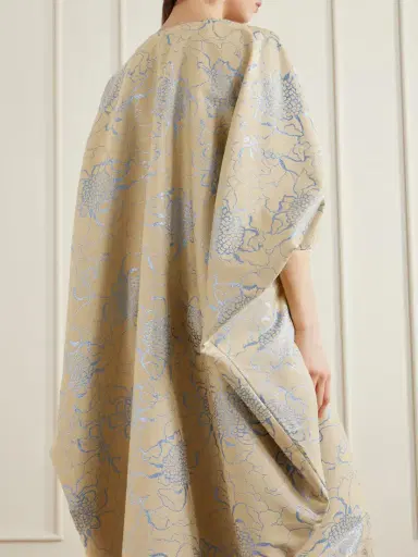 Dima Ayad Floral-embroidered Woven Kaftan | Thumbnail 5 Dima Ayad Floral-embroidered Woven Kaftan | Thumbnail 5