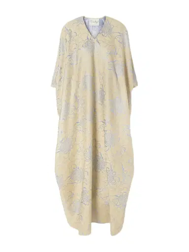 Dima Ayad Floral-embroidered Woven Kaftan | Thumbnail 1 Dima Ayad Floral-embroidered Woven Kaftan | Thumbnail 1