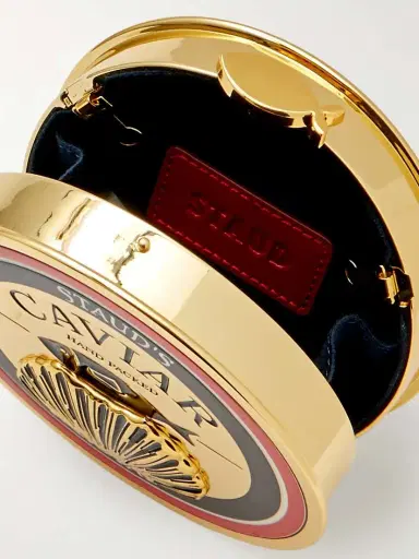 Staud Caviar Enamel Gold-tone Clutch | Thumbnail 5 Staud Caviar Enamel Gold-tone Clutch | Thumbnail 5