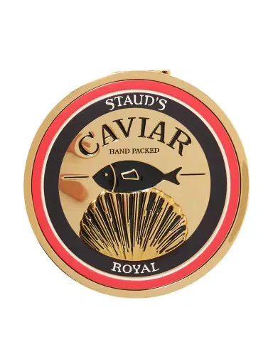 Staud Caviar Enamel Gold-tone Clutch | Thumbnail 1 Staud Caviar Enamel Gold-tone Clutch | Thumbnail 1
