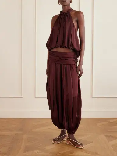 Zimmermann Luna Draped Silk Halterneck Top | Thumbnail 2 Zimmermann Luna Draped Silk Halterneck Top | Thumbnail 2
