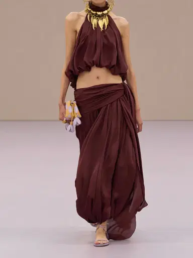 Zimmermann Luna Draped Silk Halterneck Top | Thumbnail 6 Zimmermann Luna Draped Silk Halterneck Top | Thumbnail 6