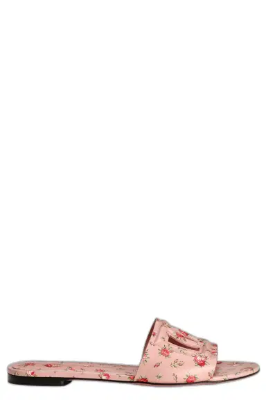 Dolce & Gabbana Logo Flat Slides | Thumbnail 1 Dolce & Gabbana Logo Flat Slides | Thumbnail 1