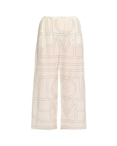 TOTEME Monogram Cotton PJ Bottoms | Thumbnail 1 TOTEME Monogram Cotton PJ Bottoms | Thumbnail 1