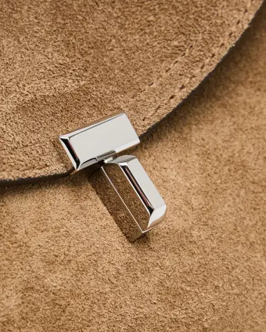 TOTEME T Lock Suede Top-Handle Bag | Thumbnail 3 TOTEME T Lock Suede Top-Handle Bag | Thumbnail 3