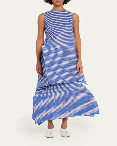 Issey Miyake Striped Sculpted Midi Skirt | Thumbnail 2 Issey Miyake Striped Sculpted Midi Skirt | Thumbnail 2