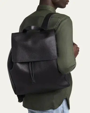 Tom Ford Men's Grained Leather T-Line Flap Backpack | Thumbnail 2 Tom Ford Men's Grained Leather T-Line Flap Backpack | Thumbnail 2