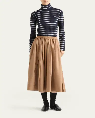 Prada Camel Wool Circle Midi Skirt | Thumbnail 2 Prada Camel Wool Circle Midi Skirt | Thumbnail 2