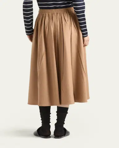 Prada Camel Wool Circle Midi Skirt | Thumbnail 3 Prada Camel Wool Circle Midi Skirt | Thumbnail 3