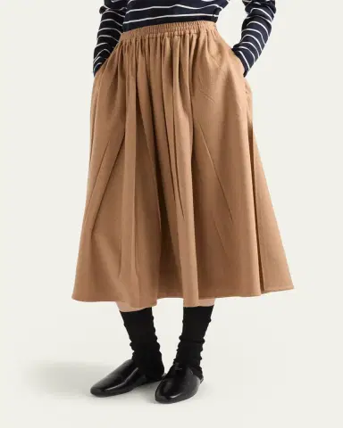 Prada Camel Wool Circle Midi Skirt | Thumbnail 4 Prada Camel Wool Circle Midi Skirt | Thumbnail 4