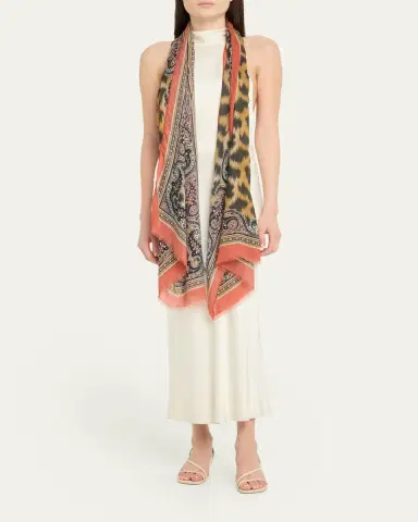 Etro Orfeo Animal-Print Scarf | Thumbnail 2 Etro Orfeo Animal-Print Scarf | Thumbnail 2