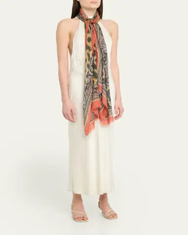 Etro Orfeo Animal-Print Scarf | Thumbnail 3 Etro Orfeo Animal-Print Scarf | Thumbnail 3