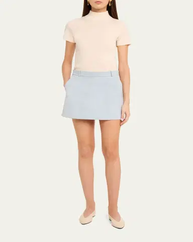 FRAME The Suede Mini Skirt | Thumbnail 2 FRAME The Suede Mini Skirt | Thumbnail 2