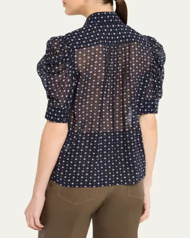 FRAME The Tie Print Gillian Blouse | Thumbnail 3 FRAME The Tie Print Gillian Blouse | Thumbnail 3
