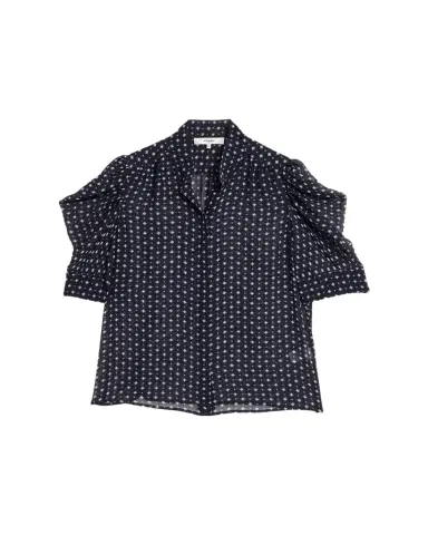 FRAME The Tie Print Gillian Blouse | Thumbnail 1 FRAME The Tie Print Gillian Blouse | Thumbnail 1