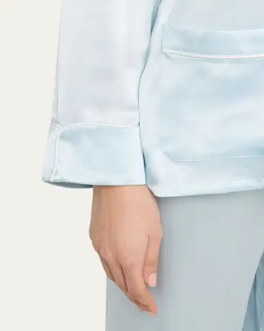 Olivia von Halle Coco Solid Silk Satin Pajama Set | Thumbnail 5 Olivia von Halle Coco Solid Silk Satin Pajama Set | Thumbnail 5