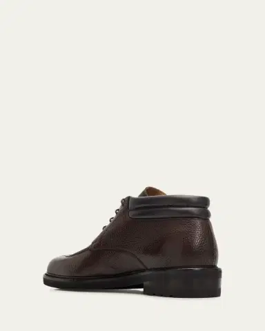Bergdorf Goodman Men's Grained Leather Napa-Collar Ankle Boots | Thumbnail 2 Bergdorf Goodman Men's Grained Leather Napa-Collar Ankle Boots | Thumbnail 2