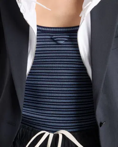 Prada Striped Cotton Knit Tank Top | Thumbnail 5 Prada Striped Cotton Knit Tank Top | Thumbnail 5