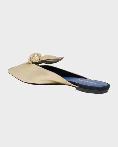 Lanvin Metallic Leather Bow Flat Mules | Thumbnail 8 Lanvin Metallic Leather Bow Flat Mules | Thumbnail 8