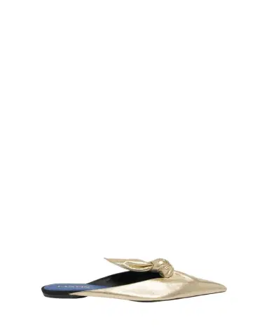 Lanvin Metallic Leather Bow Flat Mules | Thumbnail 1 Lanvin Metallic Leather Bow Flat Mules | Thumbnail 1