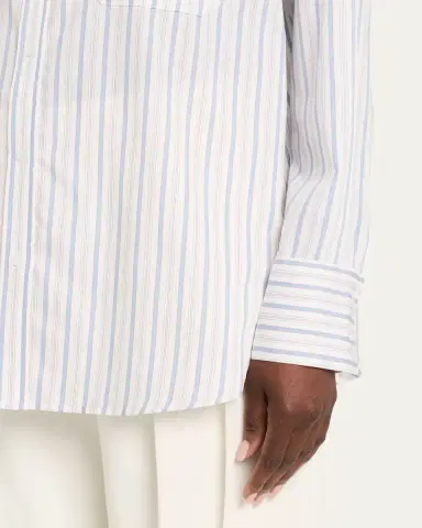 TWP Big Joe Shirt in Hairline Stripe | Thumbnail 5 TWP Big Joe Shirt in Hairline Stripe | Thumbnail 5