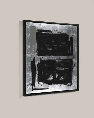 RFA Fine Art Black & Silver Abstract Giclee Wall Art | Thumbnail 2 RFA Fine Art Black & Silver Abstract Giclee Wall Art | Thumbnail 2
