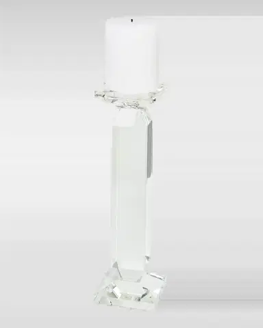 Tizo Clear Crystal Pillar Candle Holder - Large | Thumbnail 2 Tizo Clear Crystal Pillar Candle Holder - Large | Thumbnail 2