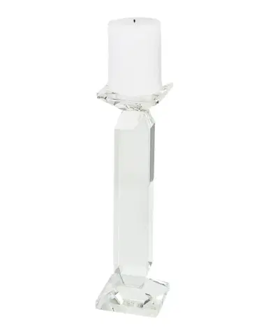 Tizo Clear Crystal Pillar Candle Holder - Large | Thumbnail 1 Tizo Clear Crystal Pillar Candle Holder - Large | Thumbnail 1
