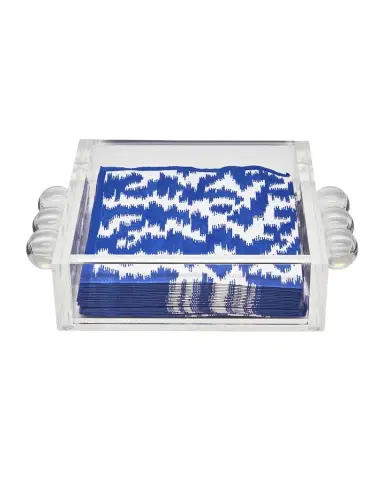 Tizo Clear Lucite Cocktail Napkin Tray with Bubbles | Thumbnail 1 Tizo Clear Lucite Cocktail Napkin Tray with Bubbles | Thumbnail 1