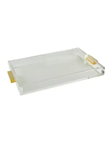 Tizo Clear Lucite Tray with Handles | Thumbnail 1 Tizo Clear Lucite Tray with Handles | Thumbnail 1