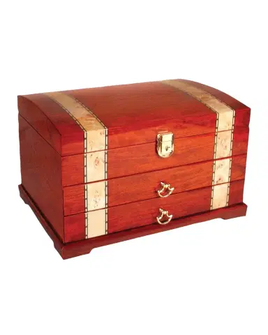 Tizo Two-Tone Inlaid Wood Jewelry Chest | Thumbnail 1 Tizo Two-Tone Inlaid Wood Jewelry Chest | Thumbnail 1