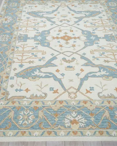 Exquisite Rugs Claremont Hand-Tufted Light Blue Oushak Rug | Thumbnail 2 Exquisite Rugs Claremont Hand-Tufted Light Blue Oushak Rug | Thumbnail 2