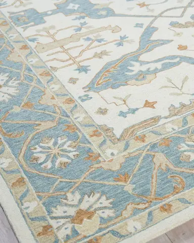 Exquisite Rugs Claremont Hand-Tufted Light Blue Oushak Rug | Thumbnail 3 Exquisite Rugs Claremont Hand-Tufted Light Blue Oushak Rug | Thumbnail 3