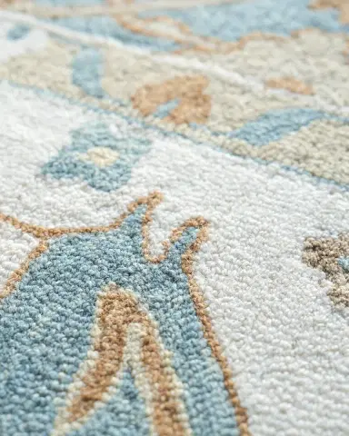 Exquisite Rugs Claremont Hand-Tufted Light Blue Oushak Rug | Thumbnail 5 Exquisite Rugs Claremont Hand-Tufted Light Blue Oushak Rug | Thumbnail 5