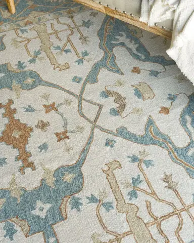 Exquisite Rugs Claremont Hand-Tufted Light Blue Oushak Rug | Thumbnail 6 Exquisite Rugs Claremont Hand-Tufted Light Blue Oushak Rug | Thumbnail 6