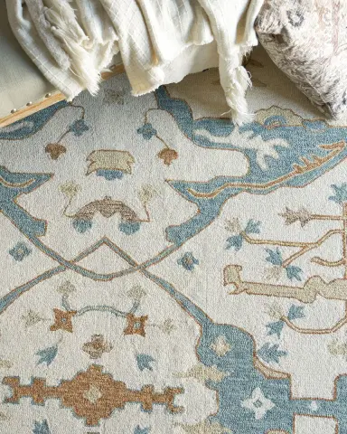 Exquisite Rugs Claremont Hand-Tufted Light Blue Oushak Rug | Thumbnail 7 Exquisite Rugs Claremont Hand-Tufted Light Blue Oushak Rug | Thumbnail 7