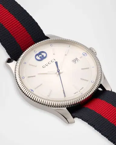 Gucci Men's G-Timeless Nylon-Strap Watch, 38mm | Thumbnail 3 Gucci Men's G-Timeless Nylon-Strap Watch, 38mm | Thumbnail 3