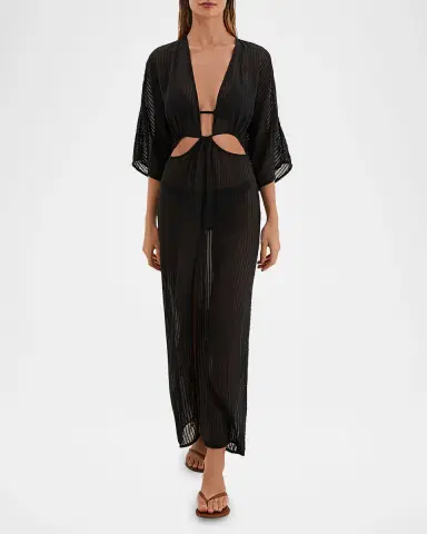 Vix Solid Allie Maxi Coverup Dress | Thumbnail 2 Vix Solid Allie Maxi Coverup Dress | Thumbnail 2