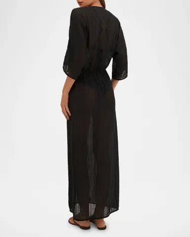 Vix Solid Allie Maxi Coverup Dress | Thumbnail 3 Vix Solid Allie Maxi Coverup Dress | Thumbnail 3