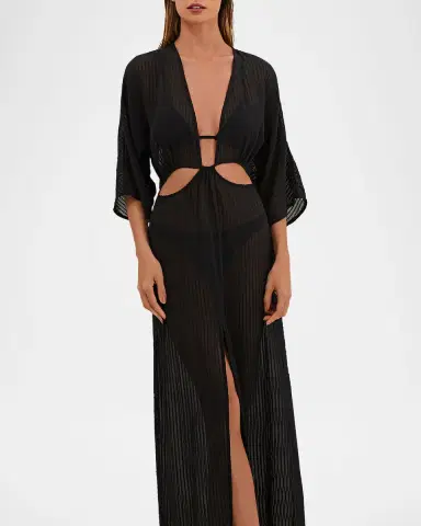 Vix Solid Allie Maxi Coverup Dress | Thumbnail 4 Vix Solid Allie Maxi Coverup Dress | Thumbnail 4