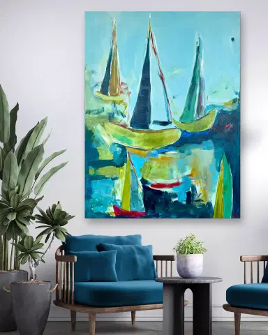 RFA Fine Art "Come Sail Away" Hand-Embellished Giclee by Kate Baldock | Thumbnail 2 RFA Fine Art "Come Sail Away" Hand-Embellished Giclee by Kate Baldock | Thumbnail 2
