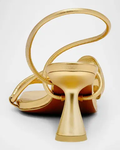 Cult Gaia Ria Calla Lily Metallic Leather Sandals | Thumbnail 3 Cult Gaia Ria Calla Lily Metallic Leather Sandals | Thumbnail 3
